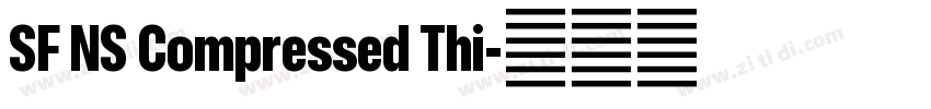 SF NS Compressed Thi字体转换